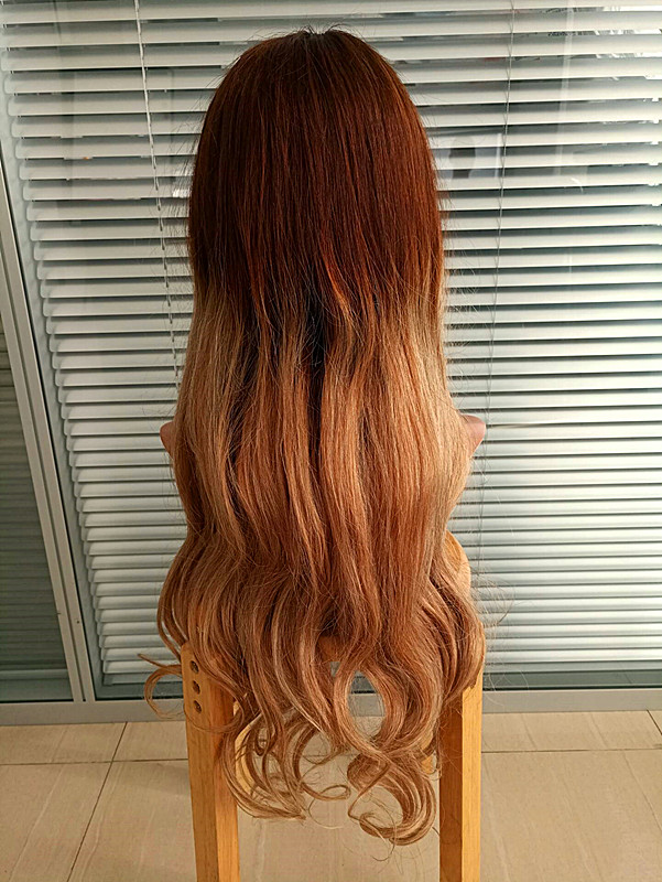 Ombre color human hair full lace wig wholesale price YL032